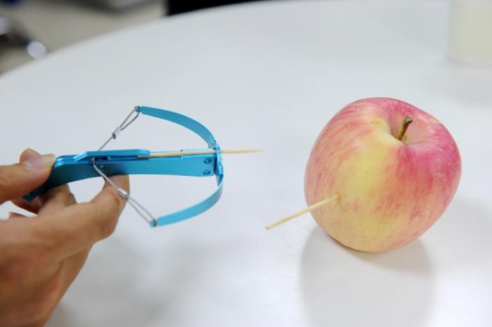 Authorities have raided toy shops across China to enforce a ban on a handheld crossbow popular with children that can fire nails and needles (AFP Photo/STR)
