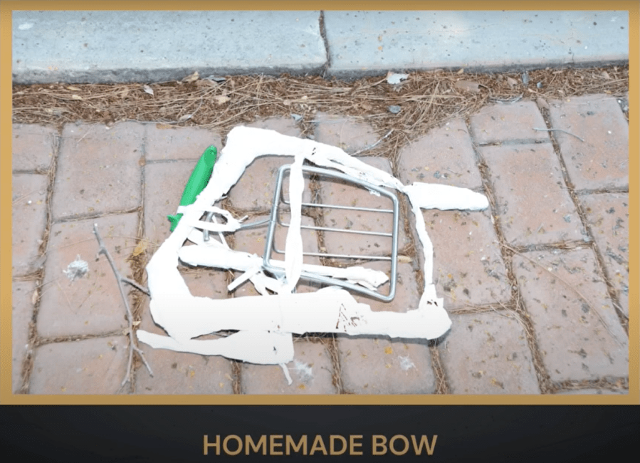 The handmade bow that was brandished by a suspect before a deputy-involved shooting in Thousand Oaks, CA, on June 30, 2024. (VCSO)