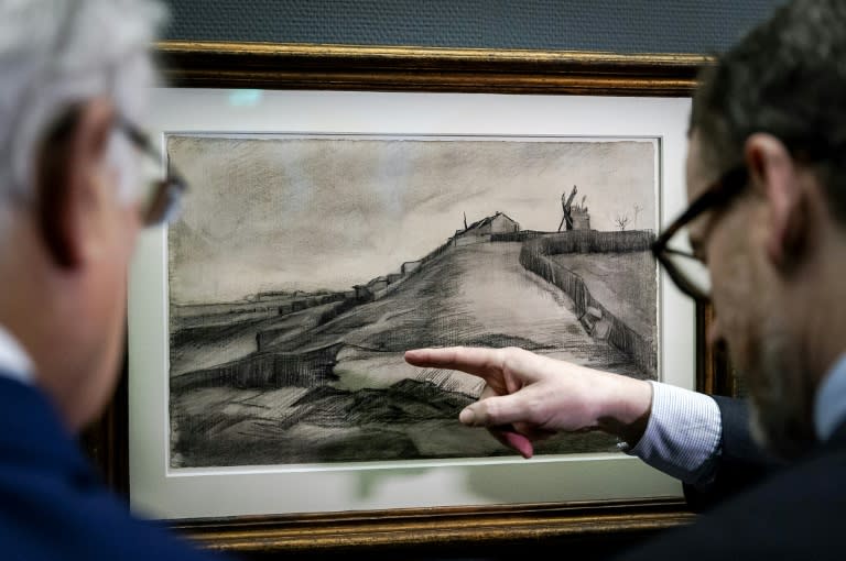 Two Van Gogh drawings have gone on display after gathering dust for more than 100 years