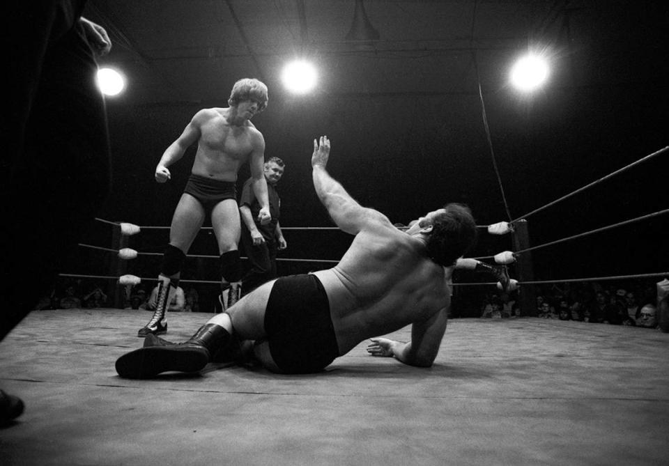 March 15, 1980: Wrestling match with David Von Erich in the ring.