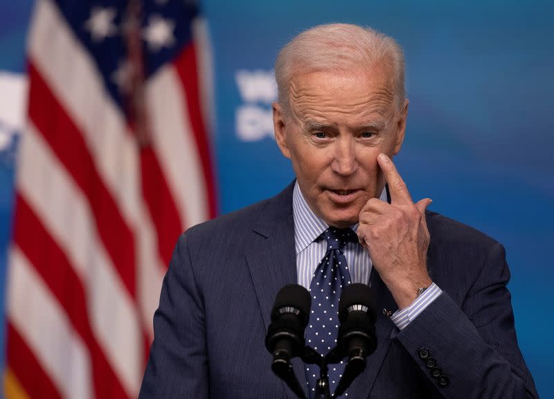 FILE PHOTO: U.S. President Biden delivers update on administration's coronavirus response from the White House in Washington