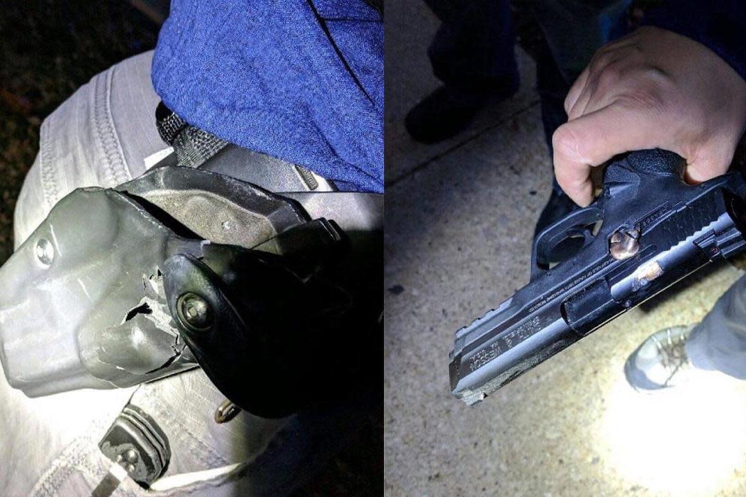 Shooting: A bullet became embedded in the metal body of the officer's gun: Chicago Police Department