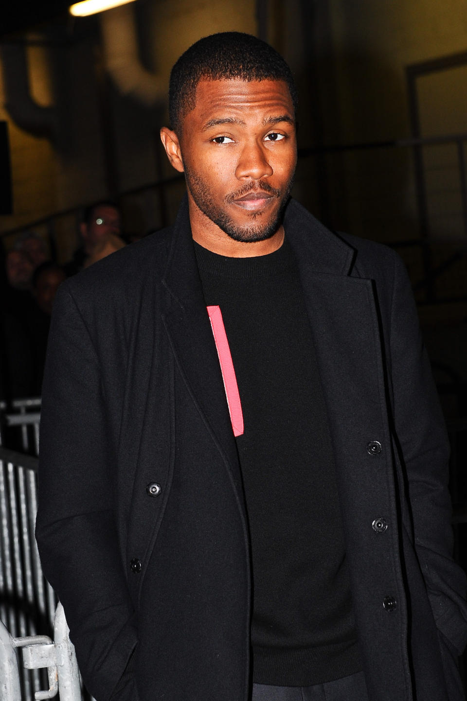 Singer Frank Ocean arrives at Givenchy's Ready to Wear's Fall-Winter 2013-2014 fashion collection presented Sunday, March 3, 2013 in Paris. (AP Photo/Zacharie Scheurer)