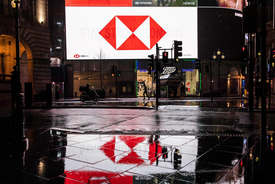 HSBC billboard in London. Photo: May James/SOPA/LightRocket via Getty