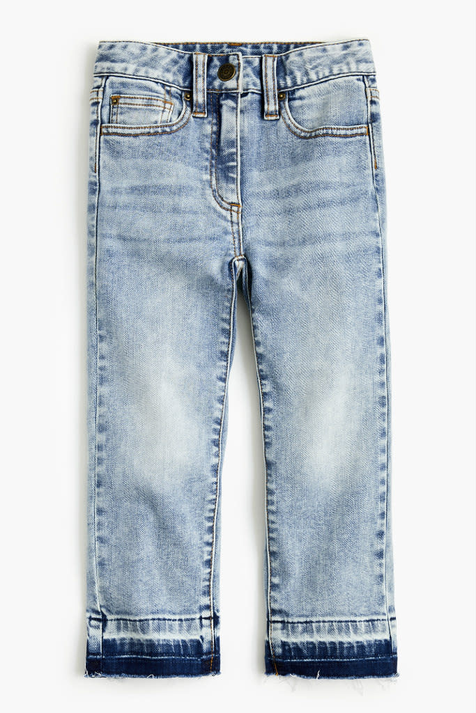 Vintage-washed jeans from the Crewcuts x Loeffler Randall collection. - Credit: Courtesy of Loeffler Randall