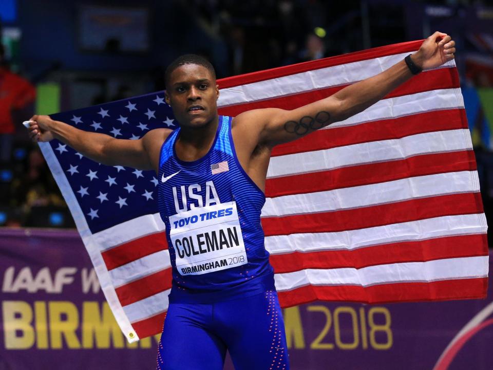 Christian Coleman is set to be banned from the sport: Getty