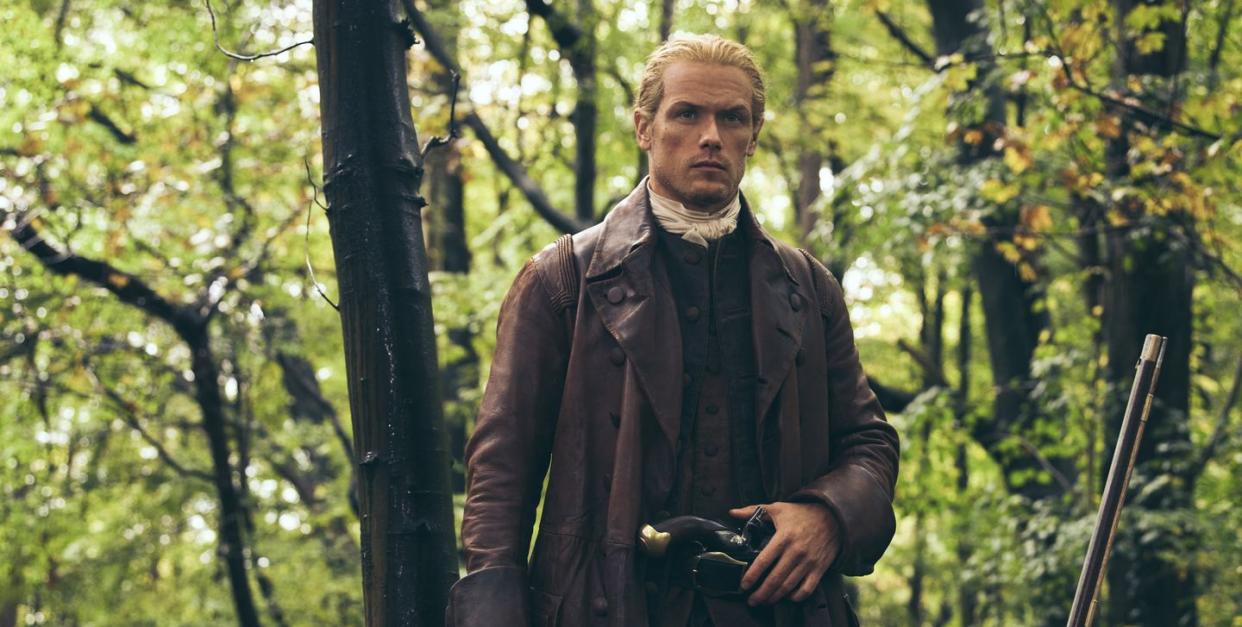 sam heughan as jamie fraser, outlander season 7