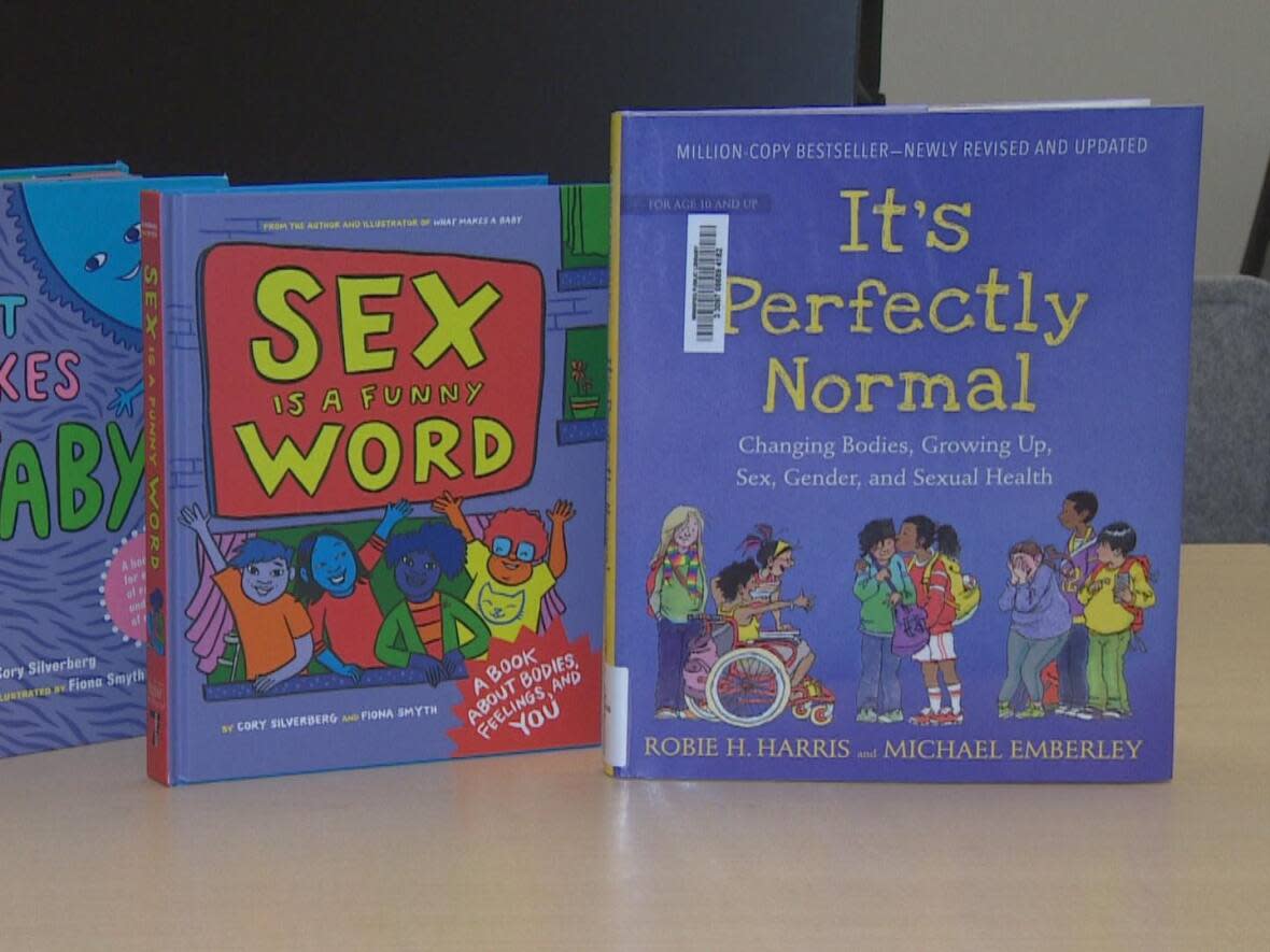 A delgation at the Brandon School Division Board of Trustees meeting Monday called for some LGBTQ, sexual education and other books to be removed from library shelves. (CBC - image credit)