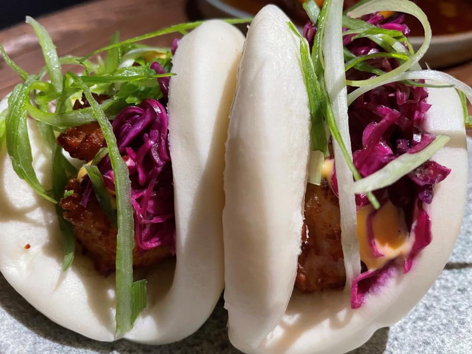 Bao Buns at 7 Doors Down Ramen Co in Bloomfield