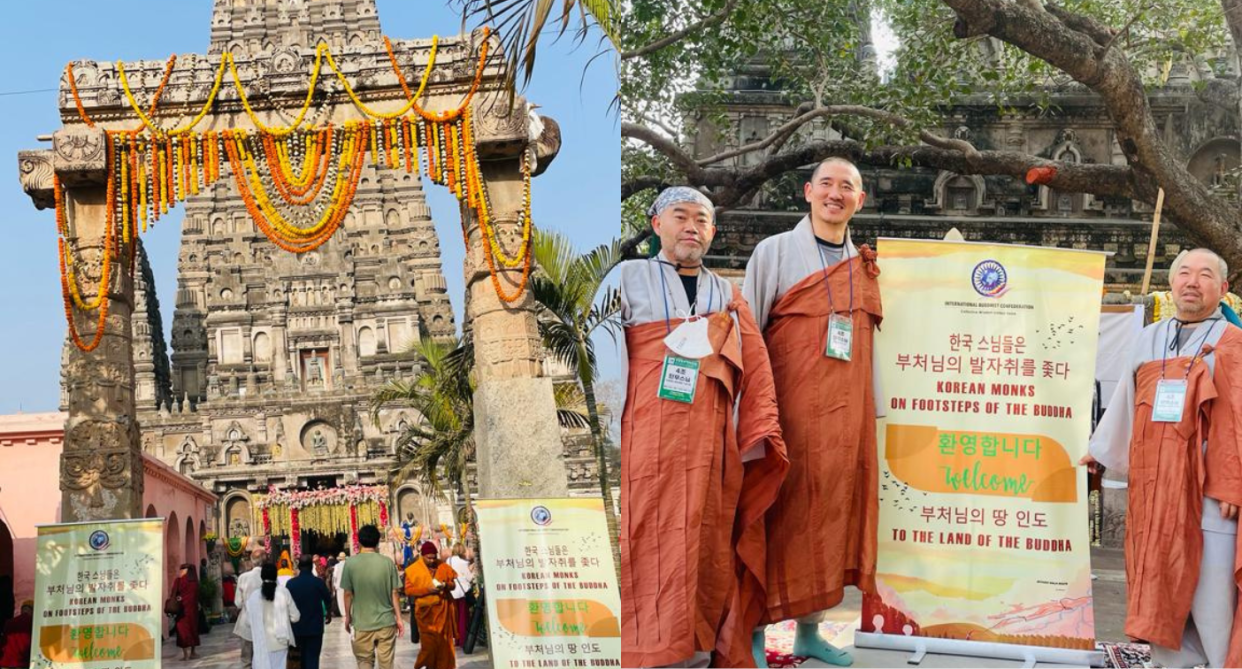 South Korean Buddhist's pilgrimage to India is part of Prime Minister Narendra Modi's vision to cater India’s Buddhist culture and tourism to the world, says Indian Secretary of the Ministry of Information and Broadcasting. (Photo credits: International Buddhist Confederation/Twitter)