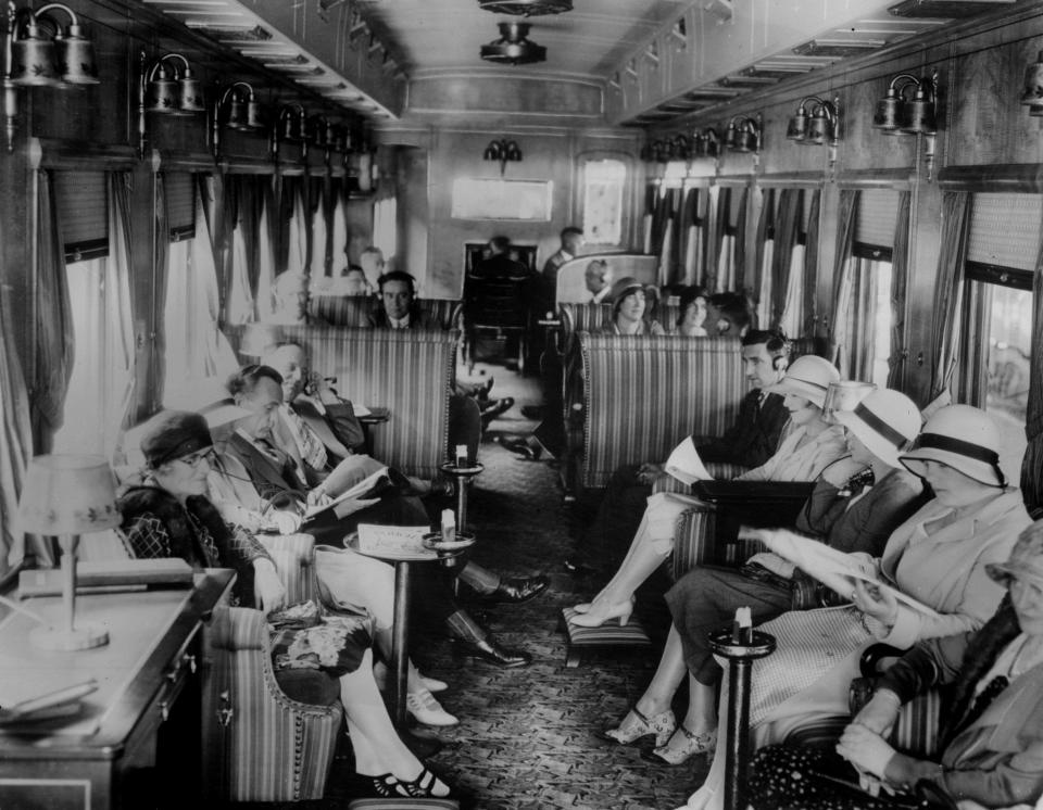 vintage train salon