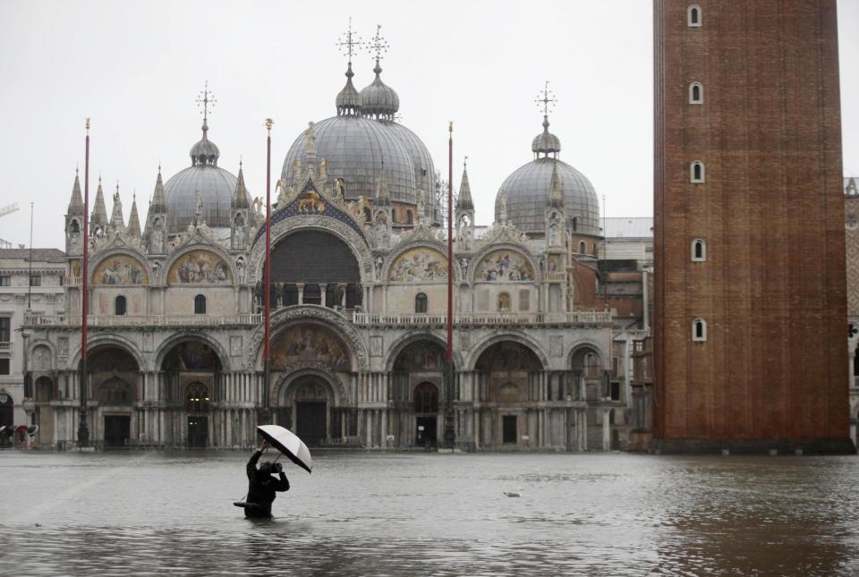 Venice has recorded the second highest water levels since recording began: AP