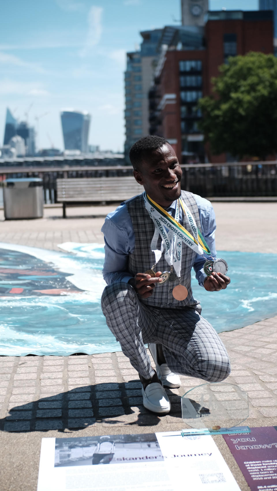 Eskander with his medals (Collect/PA Real Life)