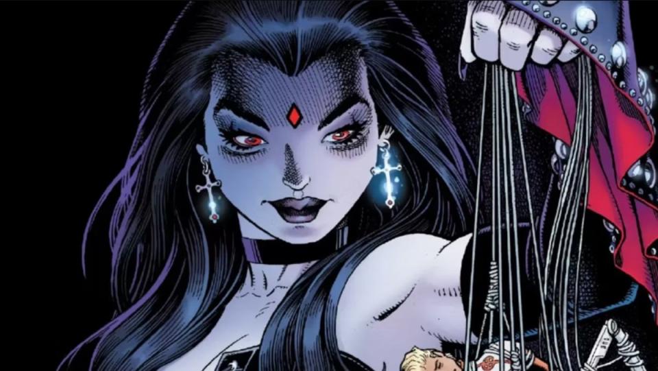 The female Sinister clone, Miss Sinister. Art by Arthur Adams.