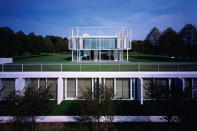 <b>Taghkanic House, by Tom Phifer; New York</b> Behold the Taghkanic House, presiding over a gentleman’s farm in upstate New York’s Hudson Valley, a two-hour drive from New York City. The most visible part of this largely invisible contemporary home consists of an 1,800-square-foot glass pavilion. Glass houses always raise questions of privacy. However, in this case such practical concerns are addressed so that the majority of the home's living space consists of hidden subterranean chambers.