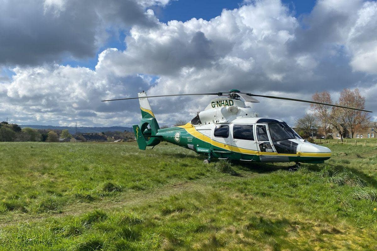 An air ambulance attended a ‘medical incident’ at High Spen in Gateshead yesterday morning Credit: GNAAS <i>(Image: GNAAS)</i>