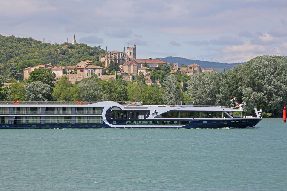 Exterior of the Avalon Poetry II sailing on the Rhone