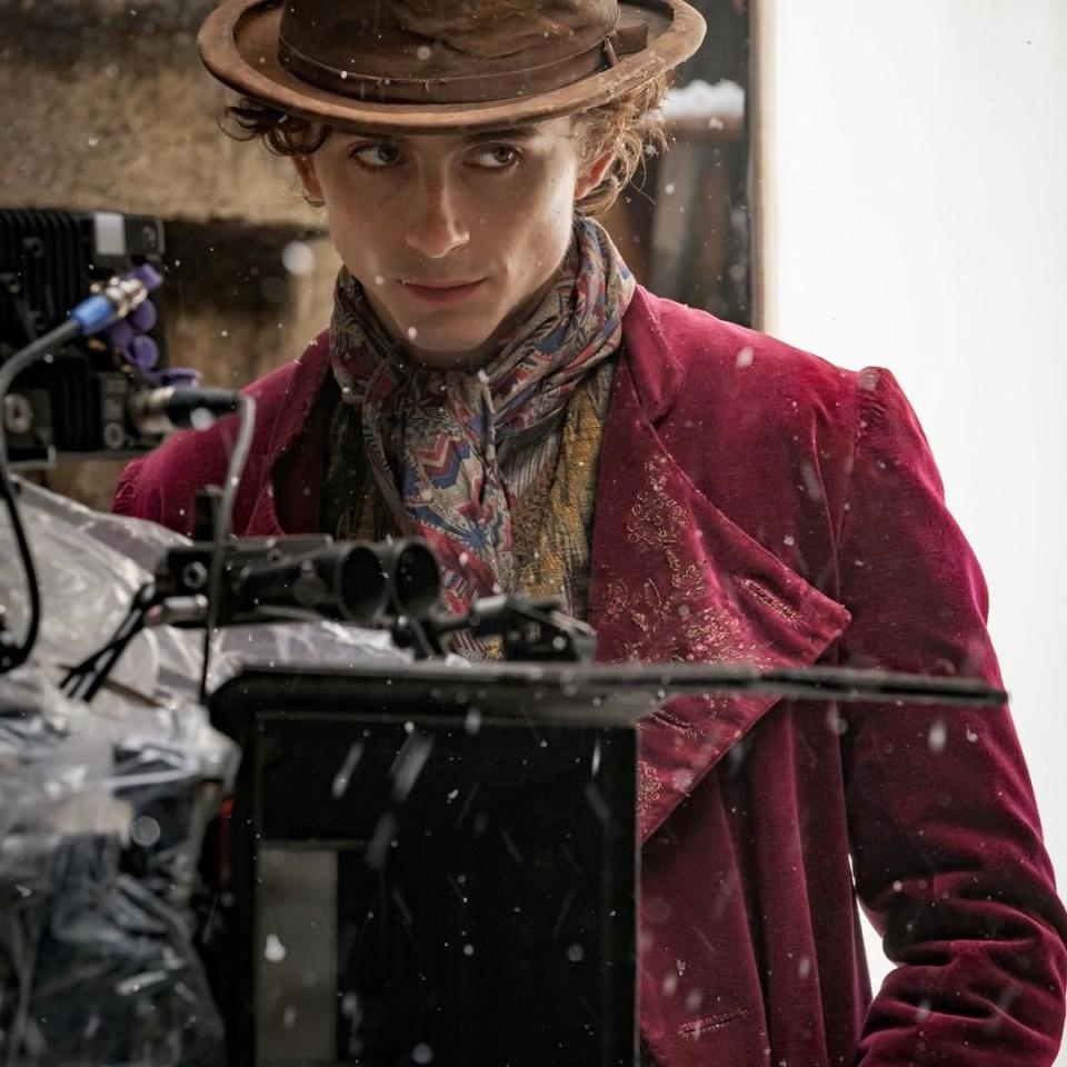 Wonka Warner Bros. Pictures/Instagram Timothée Chalamet in <em>Wonka</em> (2023)