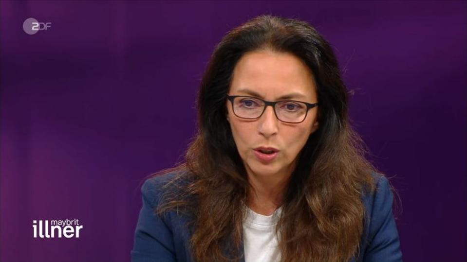 "Dass wir jetzt noch anfangen, über den Streit des Streits zu diskutieren, wird wirklich langsam absurd", kritisierte die DGB-Chefin Yasmin Fahimi. (Bild: ZDF)