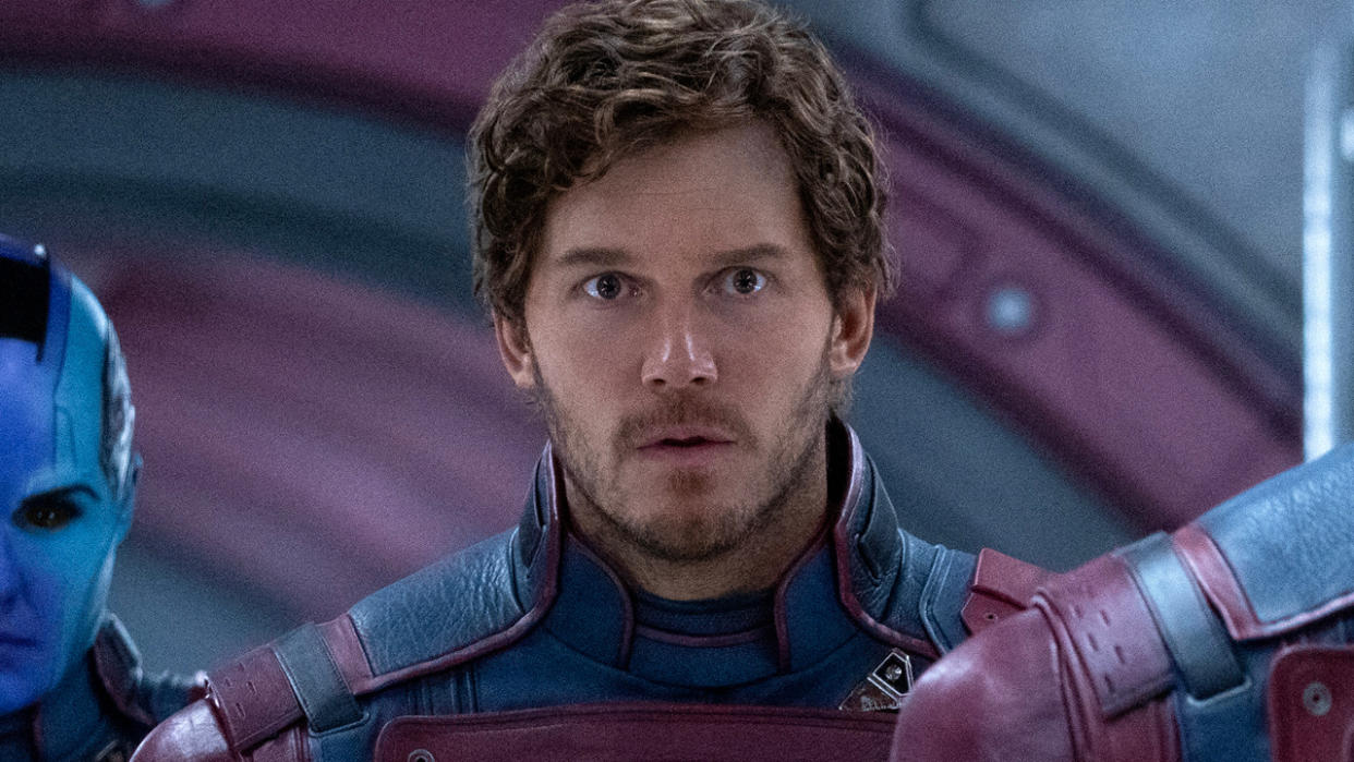  Chris Pratt as Star-Lord in Guardians of the Galaxy Vol. 3. 