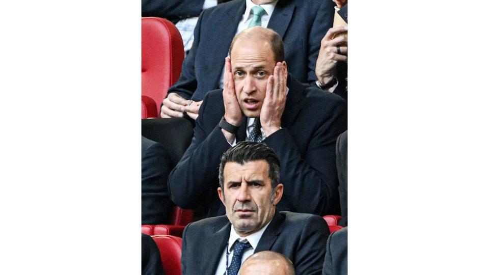 Prince William of Wales in the stands during the UEFA EURO 2024 quarter-final match between England and Switzerland 