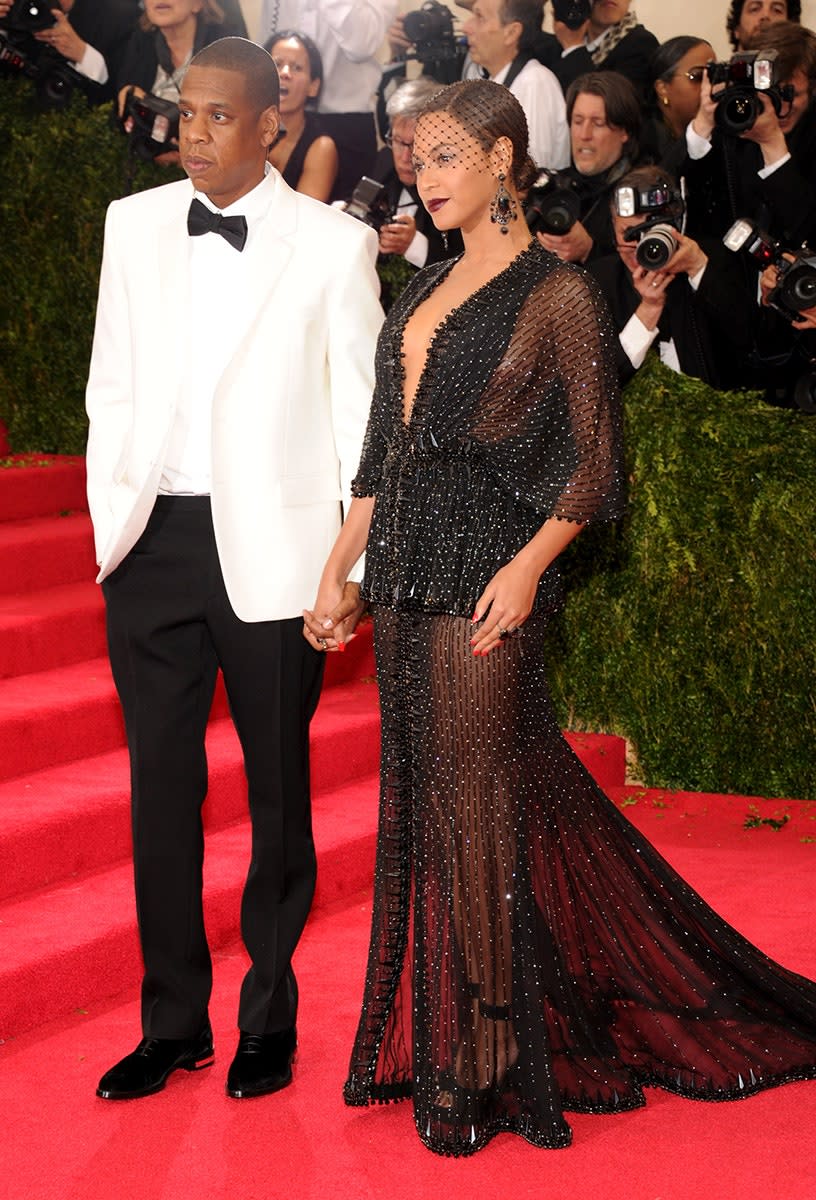 <h1 class="title">Jay Z in Givenchy and Beyoncé in Givenchy Couture</h1><cite class="credit">Photo: Getty Images</cite>