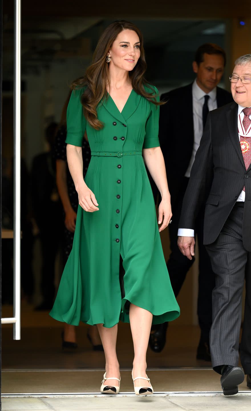 london, england may 18 catherine, princess of wales departs after visiting the home of charity anna freud, of which she is a patron on may 18, 2023 in london, england the princess of wales is marking mental health awareness week with visits to two charities this week anna freud is a charity which uses scientific research to provide young people with the support they need at a time when they need it photo by karwai tangwireimage