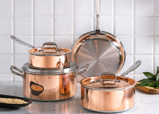 Lagostina Martellata Hammered Copper 10-Piece Cookware Set + Reviews