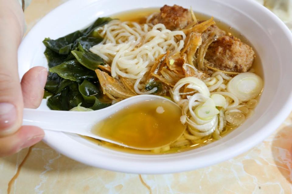 Close up of broth