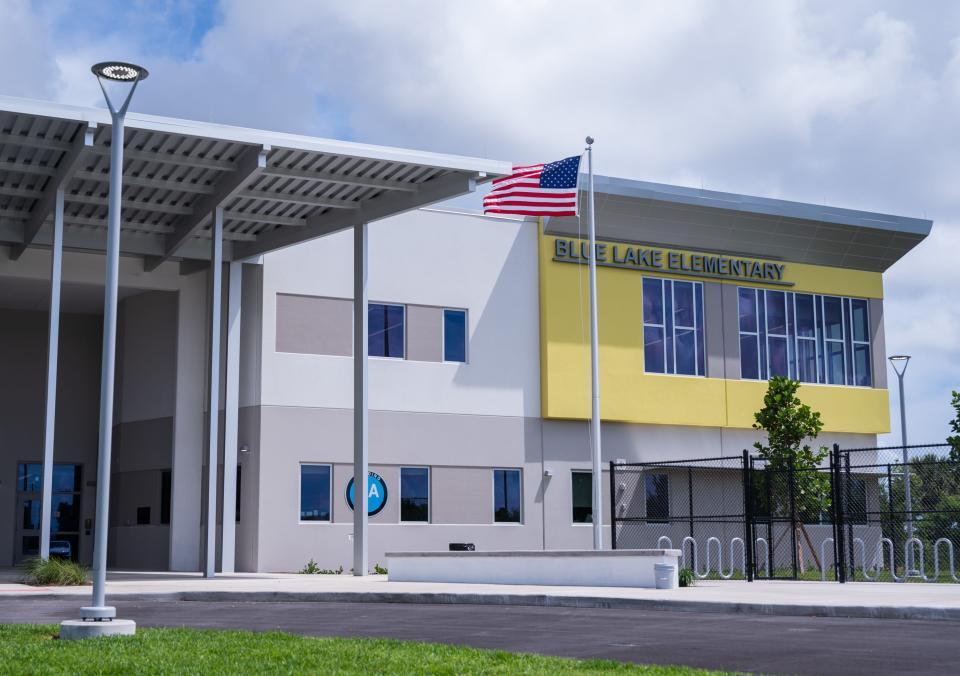 The exterior of Blue Lake Elementary School is seen in Boca Raton, FL., on Monday, August 8, 2022. Blue Lake Elementary was built on land donated by the City of Boca Raton.