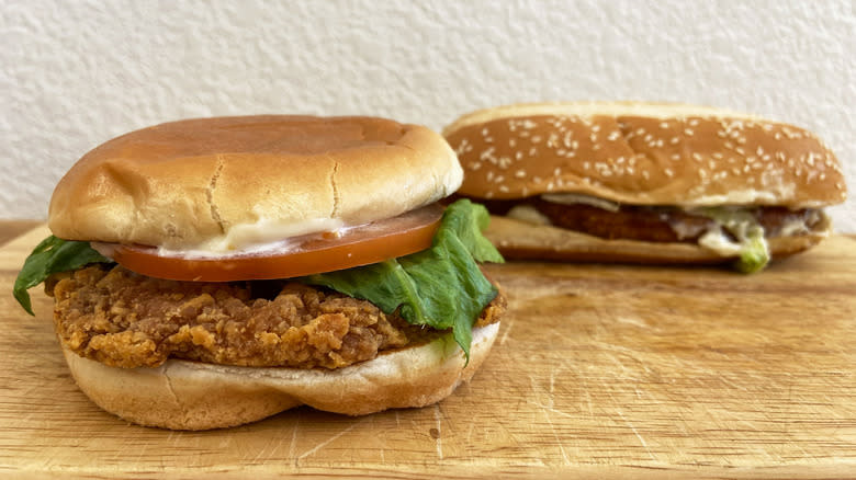 Wendy's Chicken Sandwich Foregrounded