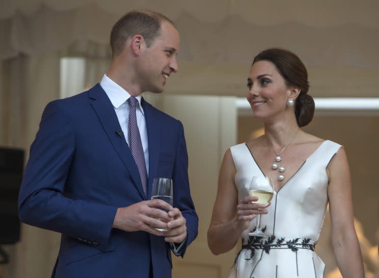 The Duchess of Cambridge is known for dressing diplomatically and didn't disappoint in this monochrome design by a renowned Polish designer at a party in Warsaw