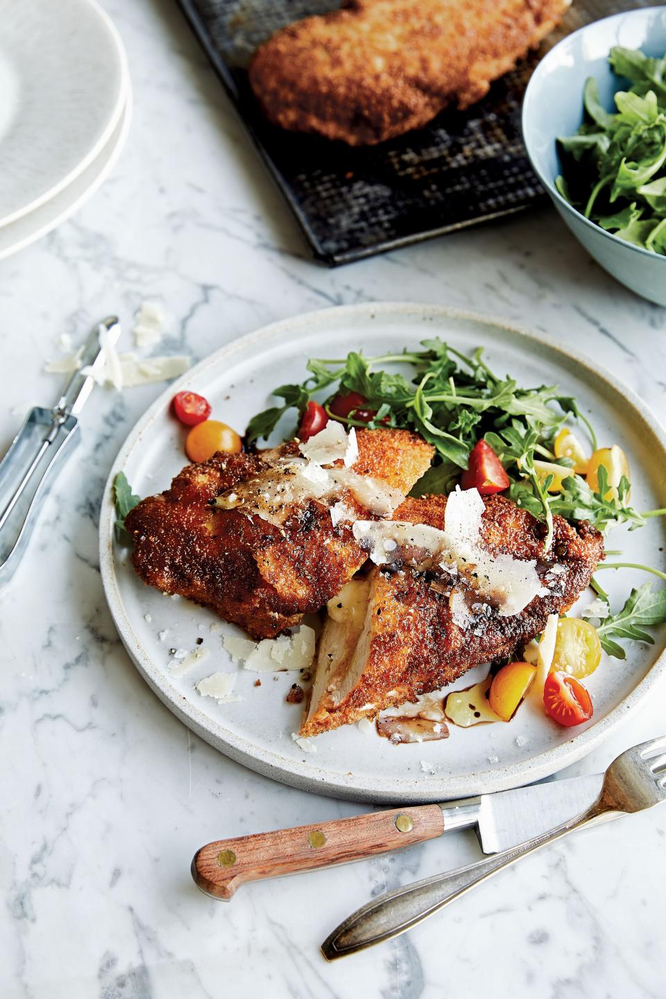 Chrissy Teigen’s Cheesy Chicken Milanese