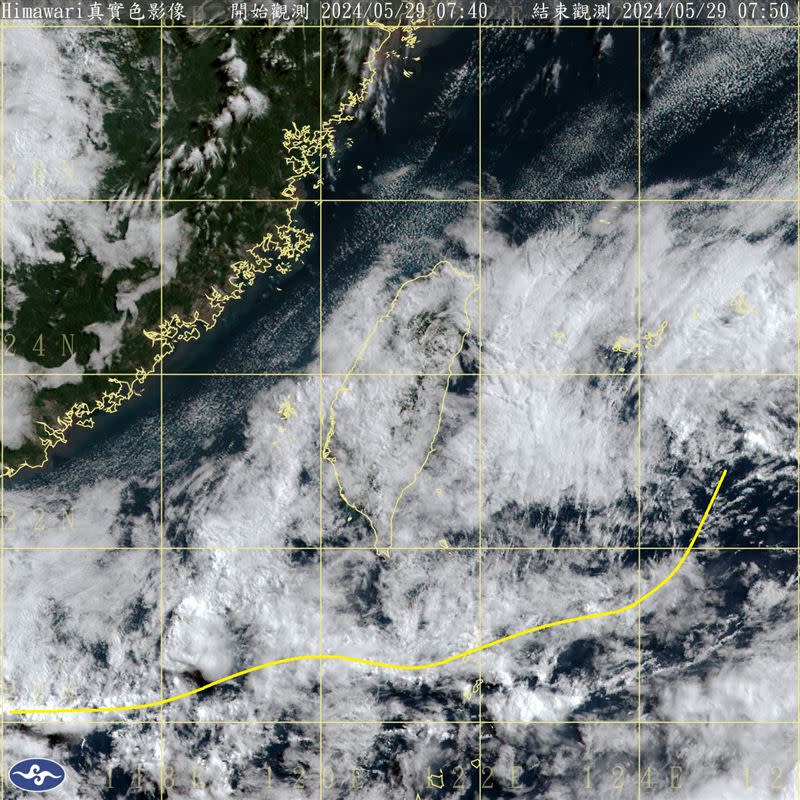  北風衝到巴士海峽了！鄭明典說，氣候上，高壓這麼早退並非常態。（圖／翻攝自鄭明典 臉書）