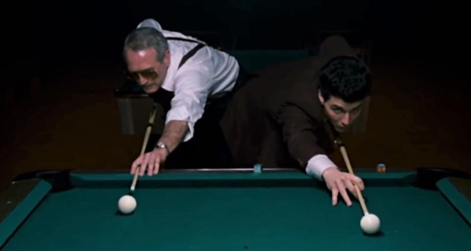 Paul Newman and Tom Cruise shoot pool