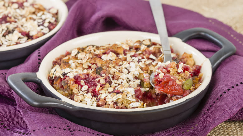 mixed berry and apple betty