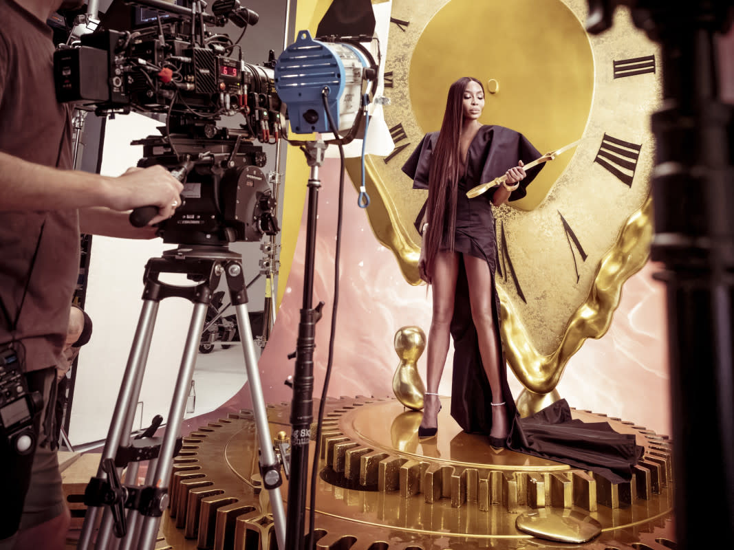 Naomi Campbell behind the scenes of the 2024 Pirelli Calendar.<p>Photo: Courtesy of Pirelli</p>