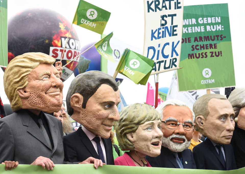 Thousands protest in Germany ahead of the G20 summit