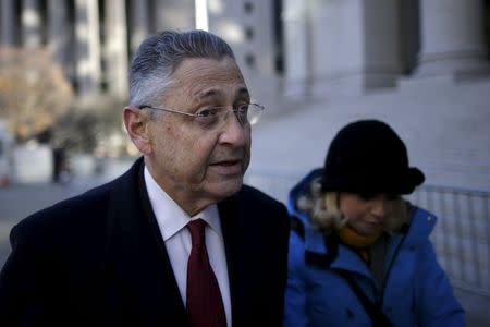 Former New York State Assembly Speaker Sheldon Silver arrives at the Manhattan U.S. District Courthouse in New York, November 23, 2015. REUTERS/Brendan McDermid