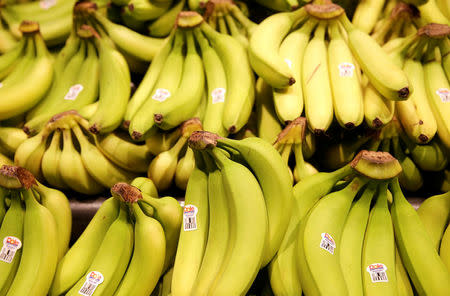 FILE PHOTO: Dole brand bananas are seen on display at the Safeway store in Wheaton, Maryland, United States, February 13, 2015. REUTERS/Gary Cameron/File Photo