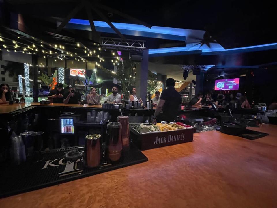 Martini Bar Doral reopens more than a week after a mass shooting that left two dead. Patrons return to have fun and honor slain security guard. Devoun Cetoute/Miami Herald