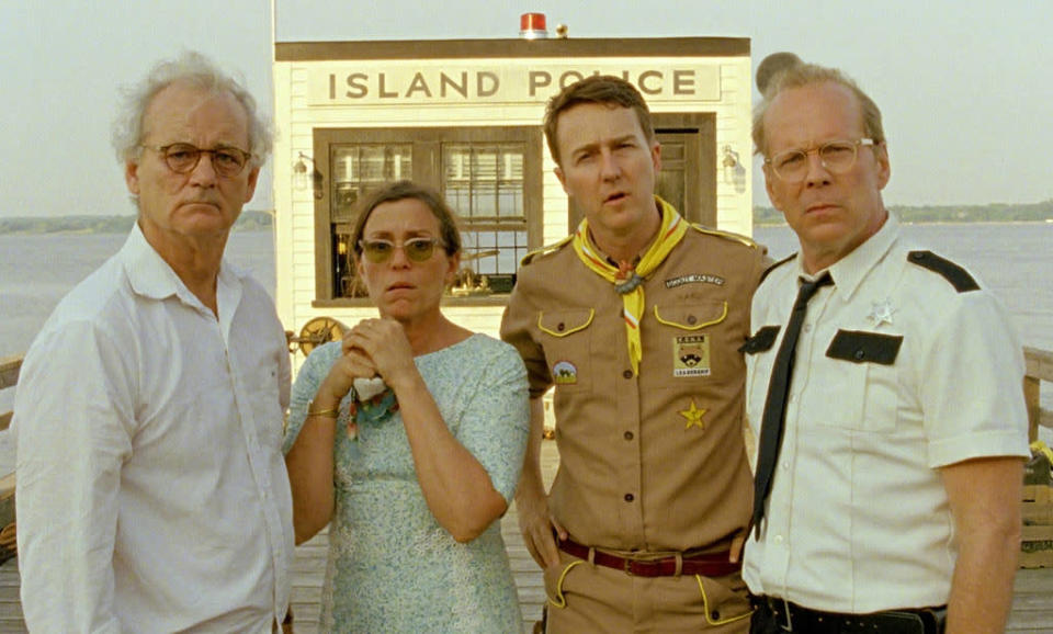 Bill Murray, Frances MacDormand, Edward Norton and Bruce Willis in Focus Features' "Moonrise Kingdom" - 2012