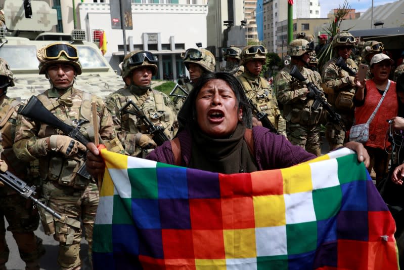 Clashes between supporters of former Bolivian President Evo Morales and the security forces, in La Paz