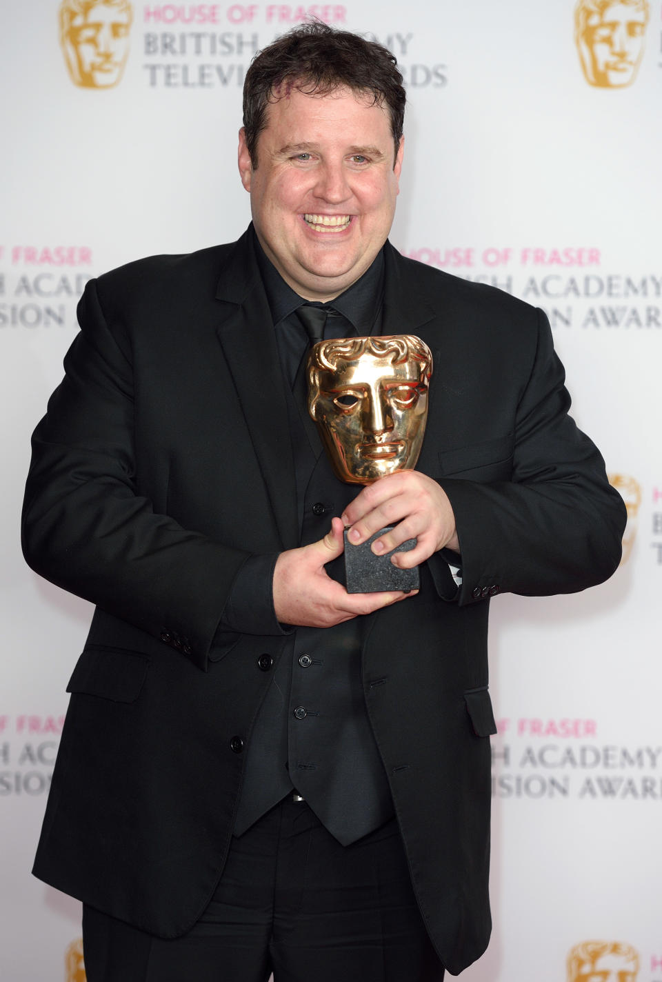 Peter Kay with the award for Best Scripted Comedy for 'Peter Kay's Car Share' poses in the winners room at the House Of Fraser British Academy Television Awards 2016  at the Royal Festival Hall on May 8, 2016 in London, England.  (Photo by Karwai Tang/WireImage)