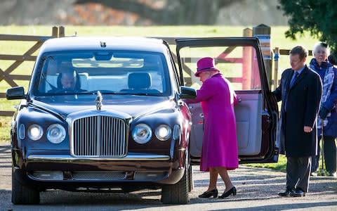 The Queen is pictured following a church service at Sandringham on Sunday - Credit: Stephen Daniels/DANPICS