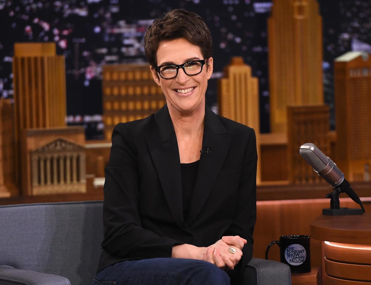 Rachel Maddow Visits "The Tonight Show Starring Jimmy Fallon" at Rockefeller Center: Getty Images for NBC
