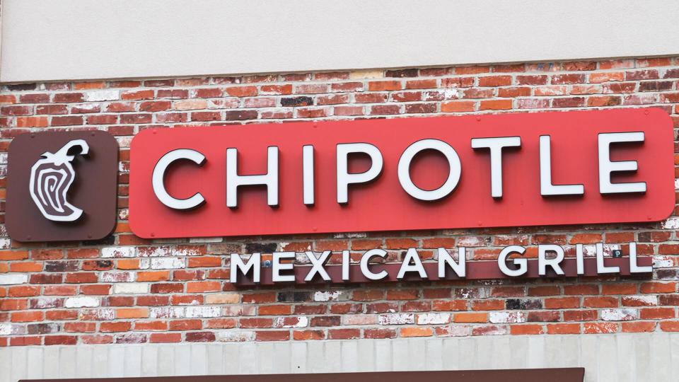 Fairfield, Ohio, USA - February 25, 2011 : Chipotle Mexican Grill Logo on brick building.