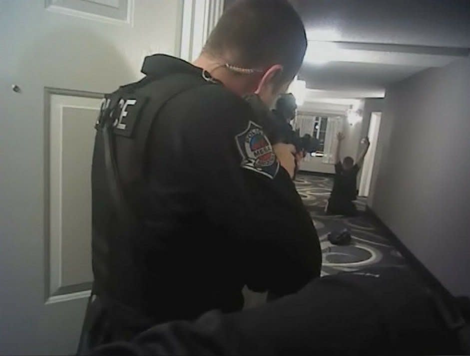 In December, an Arizona jury chose not to convict former Mesa police Officer Philip Brailsford in the fatal shooting of Daniel Shaver.&nbsp;<br /><br />On Jan. 18, 2016, Brailsford and several other officers had responded to the La Quinta Inn &amp; Suites in Mesa to investigate a report that someone had pointed a gun out a fifth-floor window. They suspected Shaver was involved.&nbsp;<br /><br />Shaver, a 26-year-old father of two, can be heard crying and appears confused in <a href="https://www.huffingtonpost.com/entry/arizona-cop-acquitted-shooting-unarmed-man_us_5a2abf5ee4b069ec48acd8db" target="_blank">video recorded by Brailsford's body camera</a>. In the footage, he says "Please do not shoot me" as he obeys a command to crawl toward the officers.&nbsp;<br /><br />As he inched forward, Shaver reached toward his waistband, according to Brailsford, who then fired five rounds from his AR-15 rifle. Court documents obtained by HuffPost indicate the weapon was inscribed with the words "You're fucked." Shaver died at the scene.&nbsp;<br /><br />No weapon was found on or near Shaver's body. A detective assigned to investigate the case said it appeared Shaver was attempting to pull his pants up when he was shot. Brailsford was fired from the police department and accused of second-degree murder and reckless manslaughter.&nbsp;<br /><br />The Maricopa County jury that sat through the six-week trial found Brailsford not guilty on Dec. 7.&nbsp;<br /><br />"I just don't understand how anybody could... say, 'not guilty,' that this is justified, that Daniel deserved this, and that Philip Brailsford doesn't deserve to be held accountable for his actions," Shaver's wife, Laney Sweet, told <a href="https://www.cbsnews.com/news/daniel-shaver-wife-laney-sweet-speaks-out-mesa-arizona-police-shooting/" target="_blank">CBS News</a>.