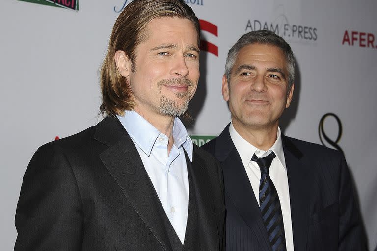 George Clooney y Brad Pitt, colegas y amigos