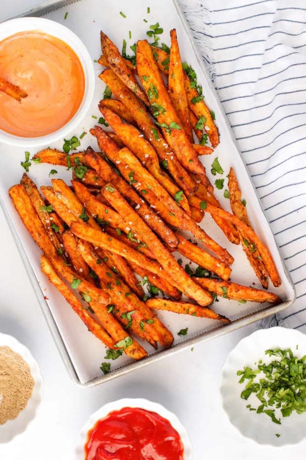 Air Fryer Sweet Potato Fries - The Belly Rules The Mind